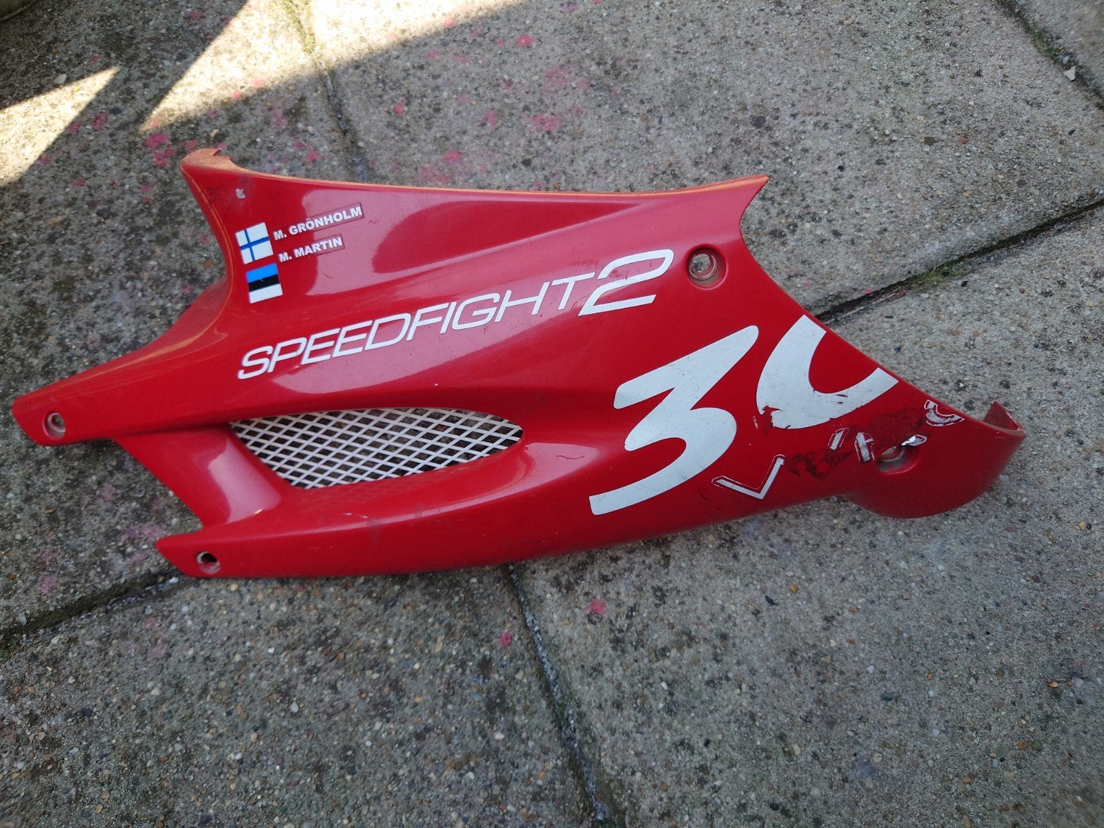 Rode kap Speedfight 2 - links onder., Ophalen of Verzenden, Gebruikt, Kap, Peugeot