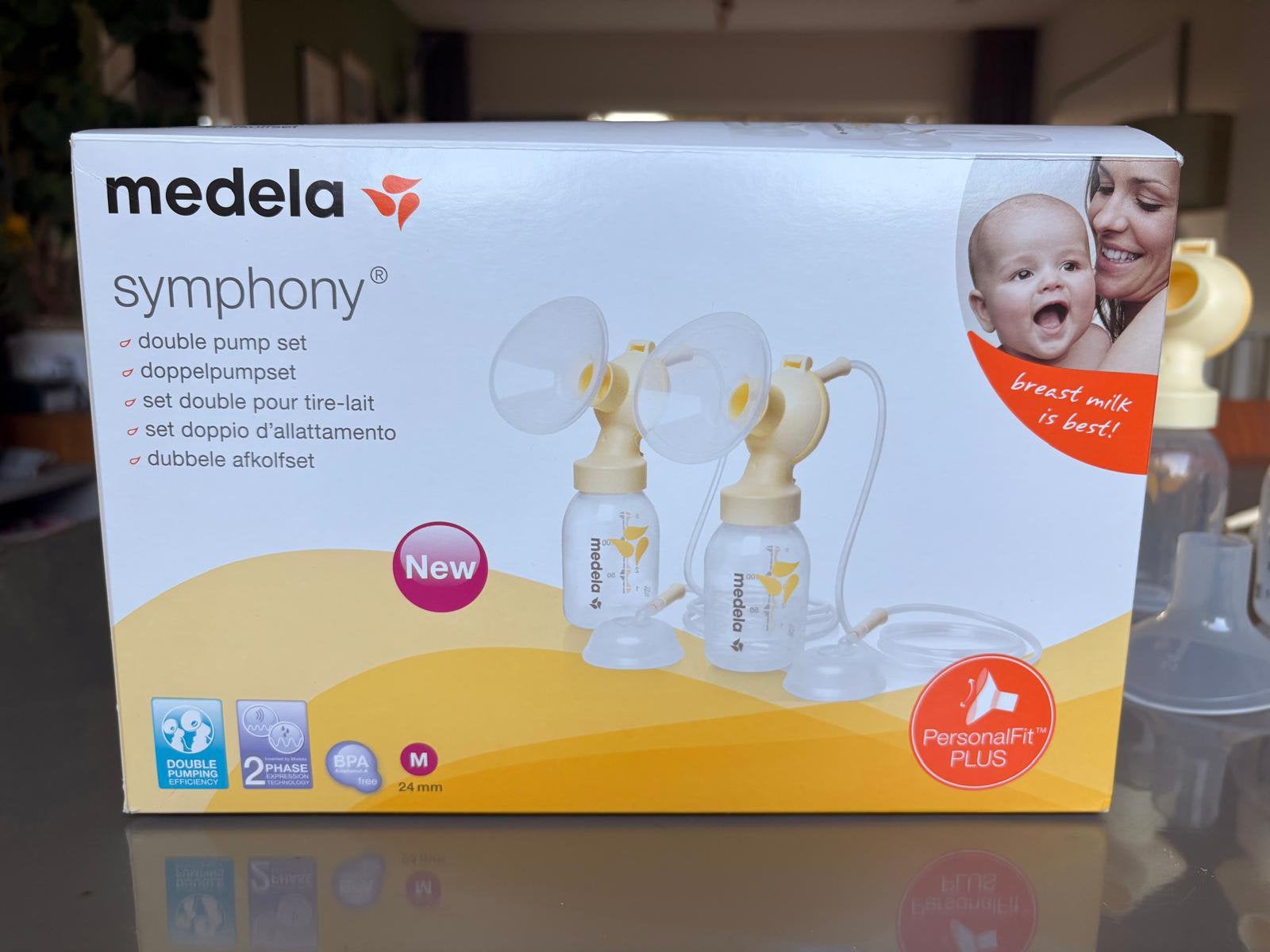 Medela Symphony dubbele afkolfset, Dubbelzijdig, Medela, Borstkolf, Ophalen of Verzenden