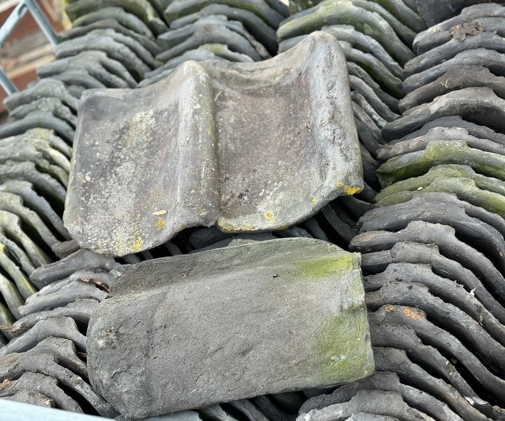 10.000 stuks gesmoorde dakpan Oud Hollands handvorm., Ophalen, Overige materialen, Gebruikt, Overige typen