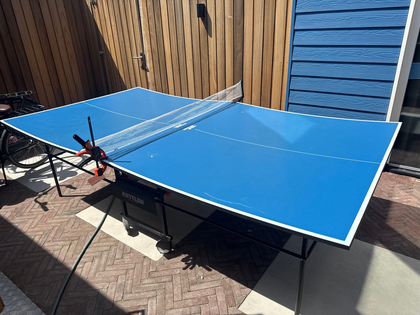 Tafeltennistafel gratis af te halen (Kettler), Sport en Fitness, Tafeltennis, Ophalen, Gebruikt, Tafel Outdoor, Inklapbaar