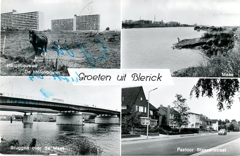 Blerick 4 luik, Ophalen of Verzenden, 1960 tot 1980, Gelopen, Limburg