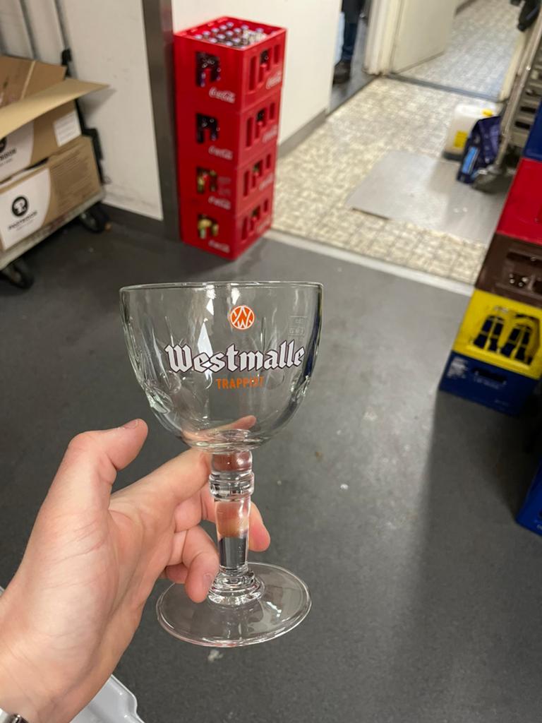13x glas Westmalle Trappist 33cl, Verzamelen, Biermerken, Ophalen, Nieuw, Glas of Glazen, Overige merken
