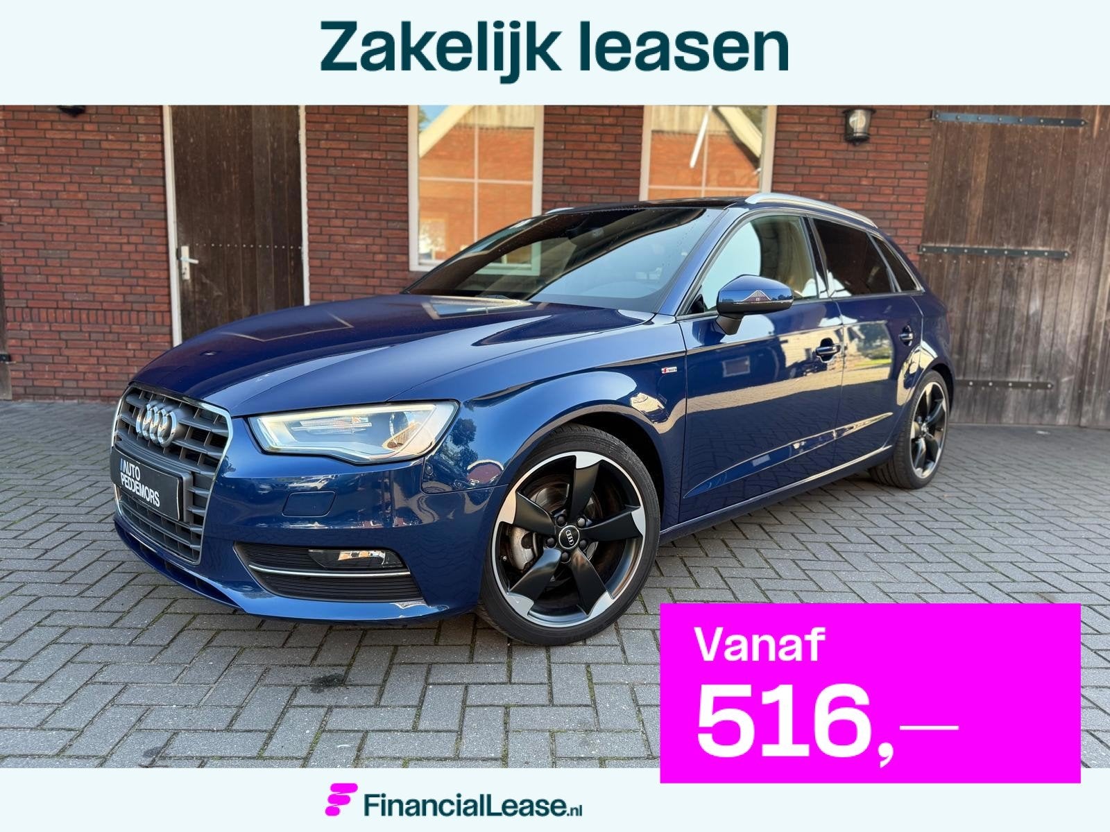 Audi A3 SPORTBACK 1.4 TFSI S- Line | Pano| Trekhaak| Bi- Xen, Gebruikt, 4 cilinders, 150 pk, Leder en Stof
