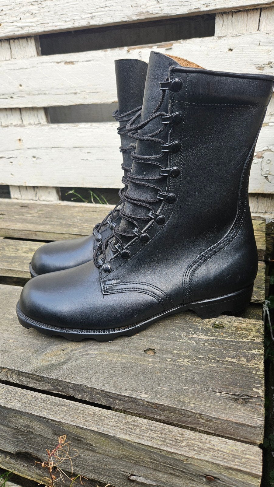 🇺🇸 Originele US Military Combat Boots – 9W – 1985, Zwart, Boots, Nieuw, Ophalen of Verzenden
