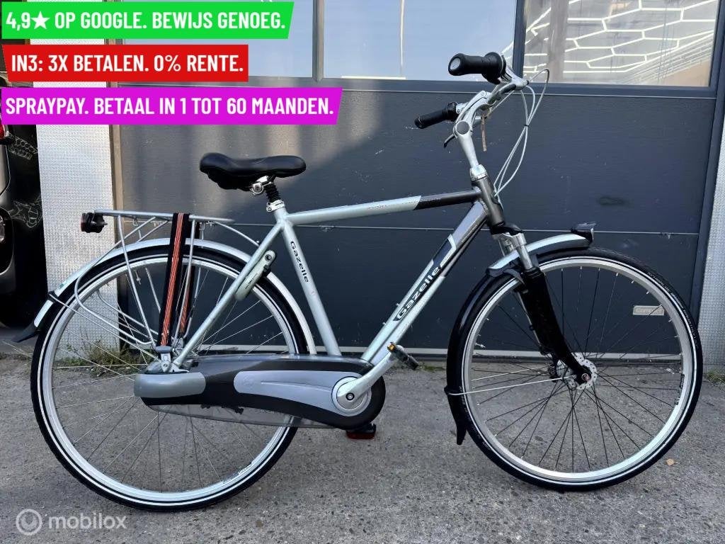 Herenfiets Gazelle Orange 28"/54cm/Gray, 9713 Bv Groningen, Gebruikt, Gazelle, Facebikenl@gmail.com