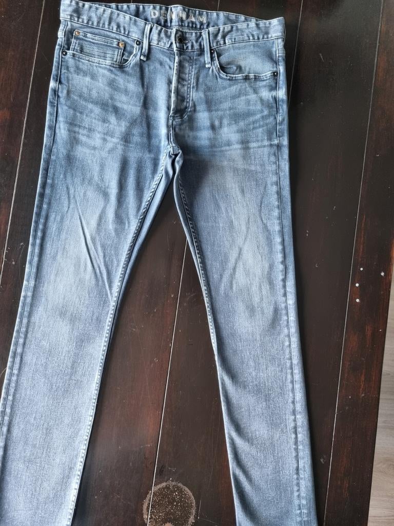 ZGAN DENHAM RAZOR SLIM FIT STRETCH CANDIANI JEANS SIZE 33/34, Kleding | Heren, Spijkerbroeken en Jeans, Blauw, Ophalen of Verzenden