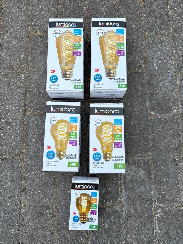 Lumidora LED Filament Lampen - Diverse Types (5 stuks), Ophalen, Midden-Oosten