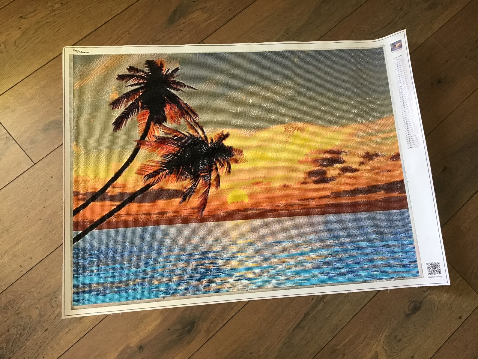 Handgemaakte diamondpainting( zonsondergang), Antiek en Kunst, Ophalen of Verzenden