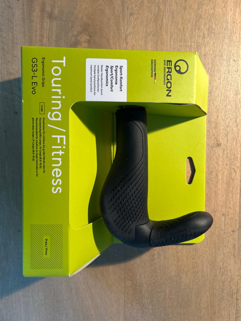 Ergon GP3 handvatten, maat L, zwart, nieuw in doos, Ophalen of Verzenden, Nieuw