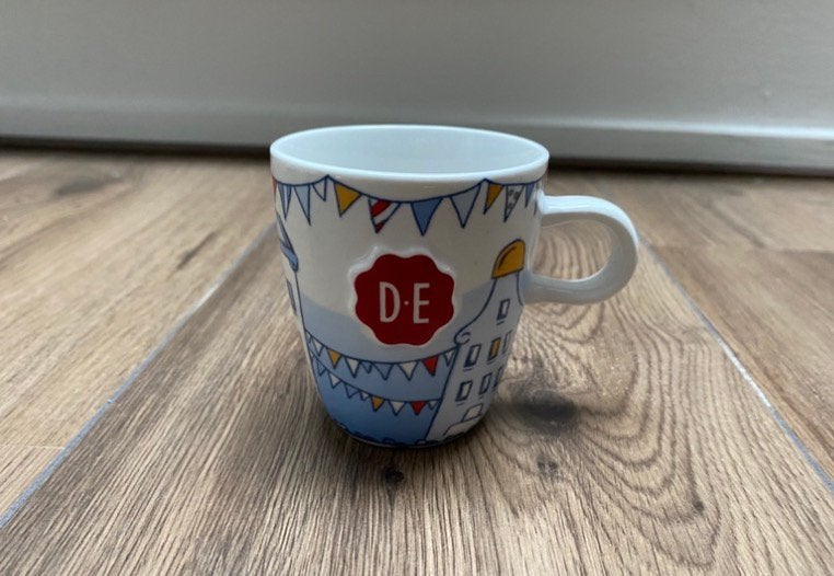 DE / Douwe Egberts mok, Ophalen of Verzenden, Zo goed als nieuw, Overige stijlen, Kop(pen) en/of Schotel(s)