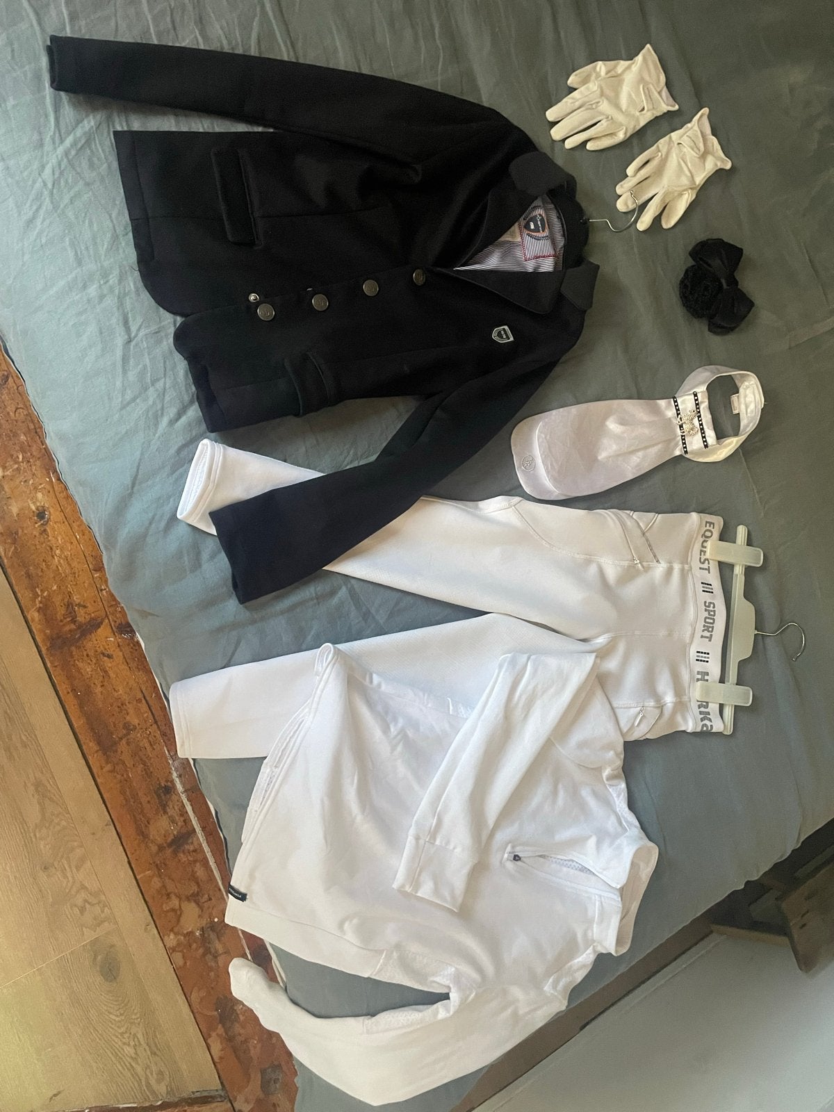 Complete dressuur outfit 7-9 jaar (zgan) 40,-, Ophalen of Verzenden, Zo goed als nieuw, Dressuur, Bovenkleding