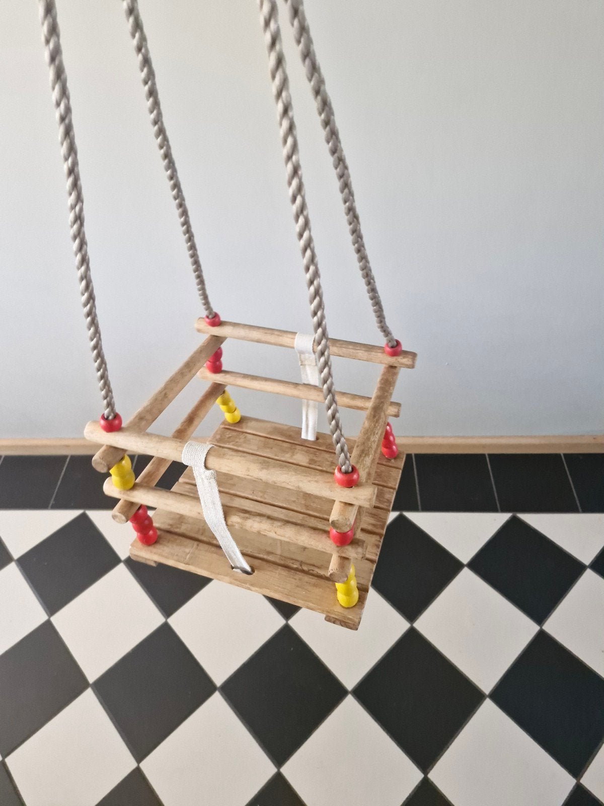 Houten babyschommel voor binnen en buiten, Ophalen, Gebruikt, Schommel