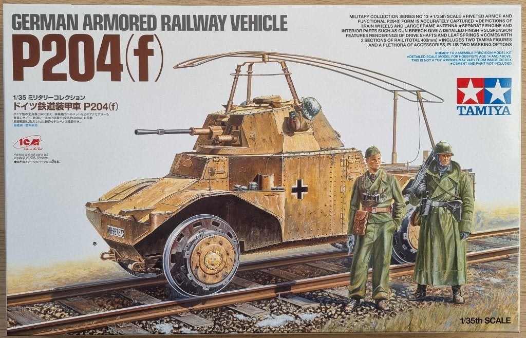 Tamiya #32413 1:35 WWII Armored Railway Vehicle P204(f), 1:32 tot 1:50, Overige typen, Nieuw, Ophalen of Verzenden