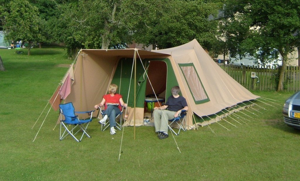 Vrijbuiter Stormvogel piramidetent incl. luifel, Caravans en Kamperen, Tenten, Ophalen, Gebruikt, Tot en met 6
