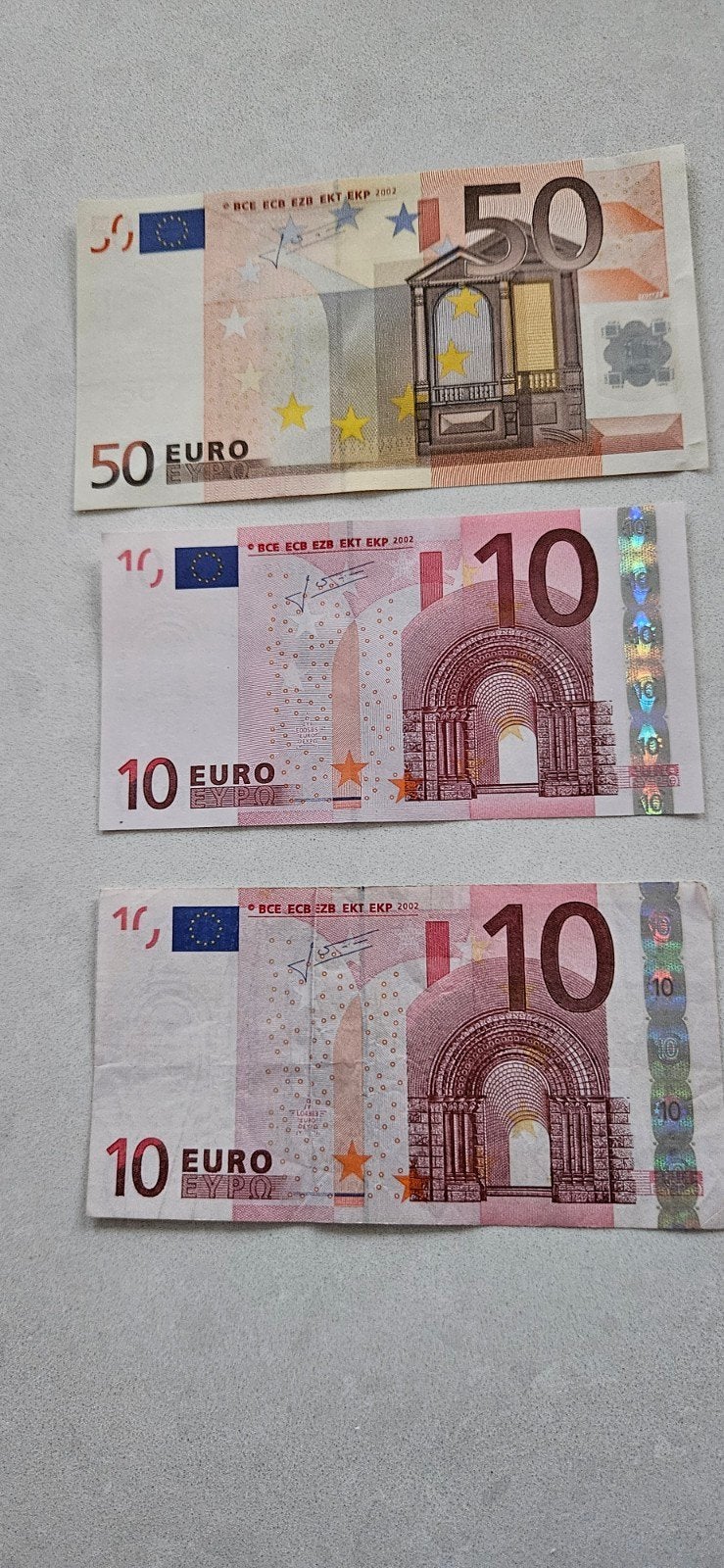 Euro biljetten jaar 2002, Ophalen of Verzenden, Euro's, Los biljet