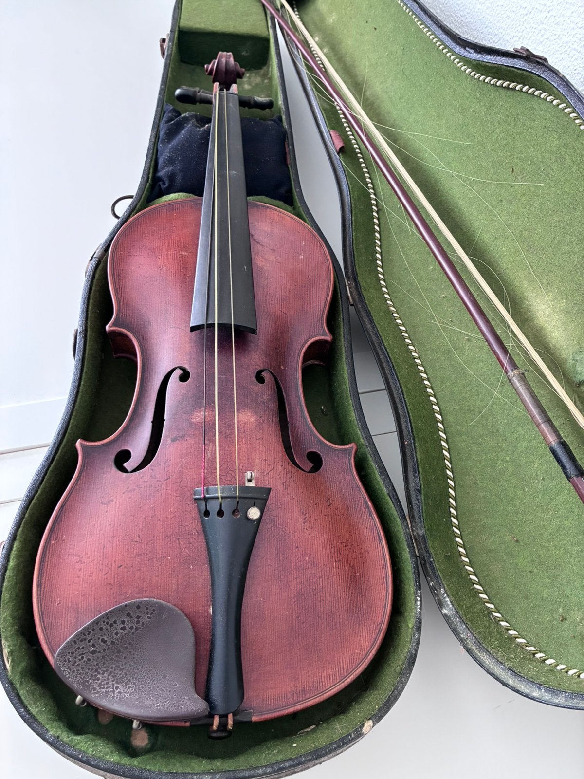 Antieke Duitse 4/4 viool Joh. Bapt. Schweitzer-label, Muziek en Instrumenten, Strijkinstrumenten | Violen en Altviolen, Gebruikt
