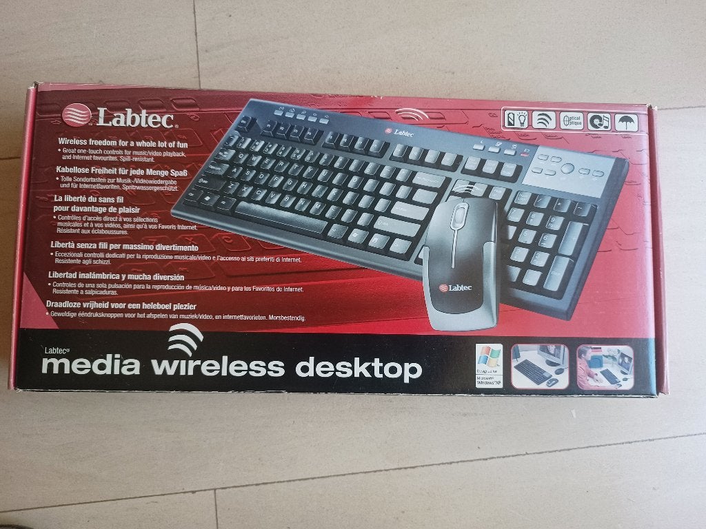 Labtec PS/2 draadloos media toetsenbord met muis (NOS), Ophalen of Verzenden, Labtec