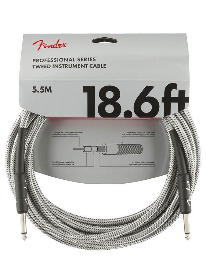 Fender Gitaarkabel Professional White Tweed 5.5 Meter, Muziek en Instrumenten, Kabels en Stekkers, Nieuw, Instrument, Ophalen of Verzenden