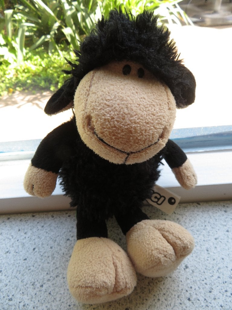 Schaap zwart schaapje merk NICI meet ca 26 cm, NICI, Overige typen, Zwart, Ophalen of Verzenden
