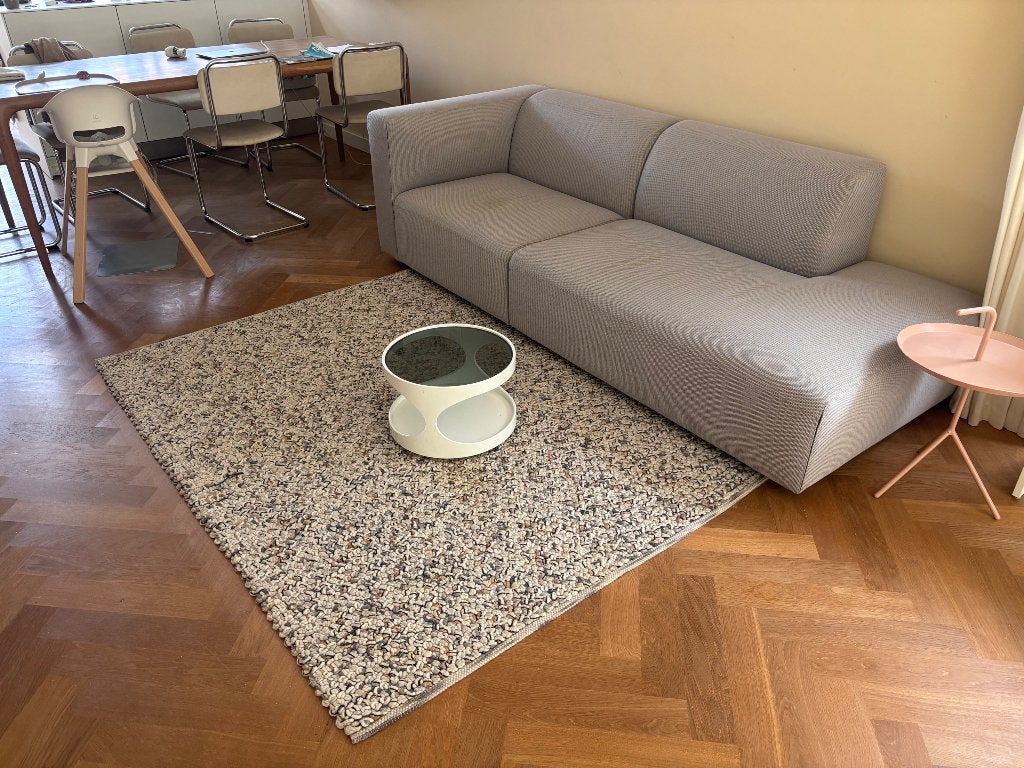 Brink & Campman Marble 29501 wollen vloerkleed 140x200, Ophalen, 100 tot 150 cm, 200 cm of meer, Beige