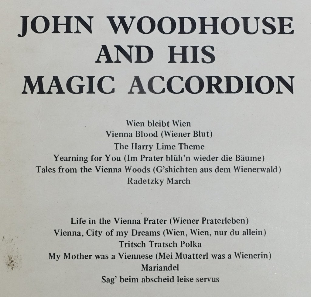John Woodhouse & His Magic Accordion - Woodhouse in Vienna, LP, Gebruikt, 12 inch, Fotohoes