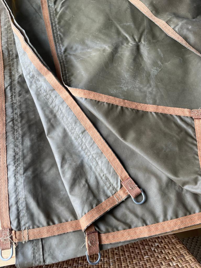 Grondzeil/dekzeil 250x145 cm en 250x120 cm met klittenband, Ophalen of Verzenden, Gebruikt