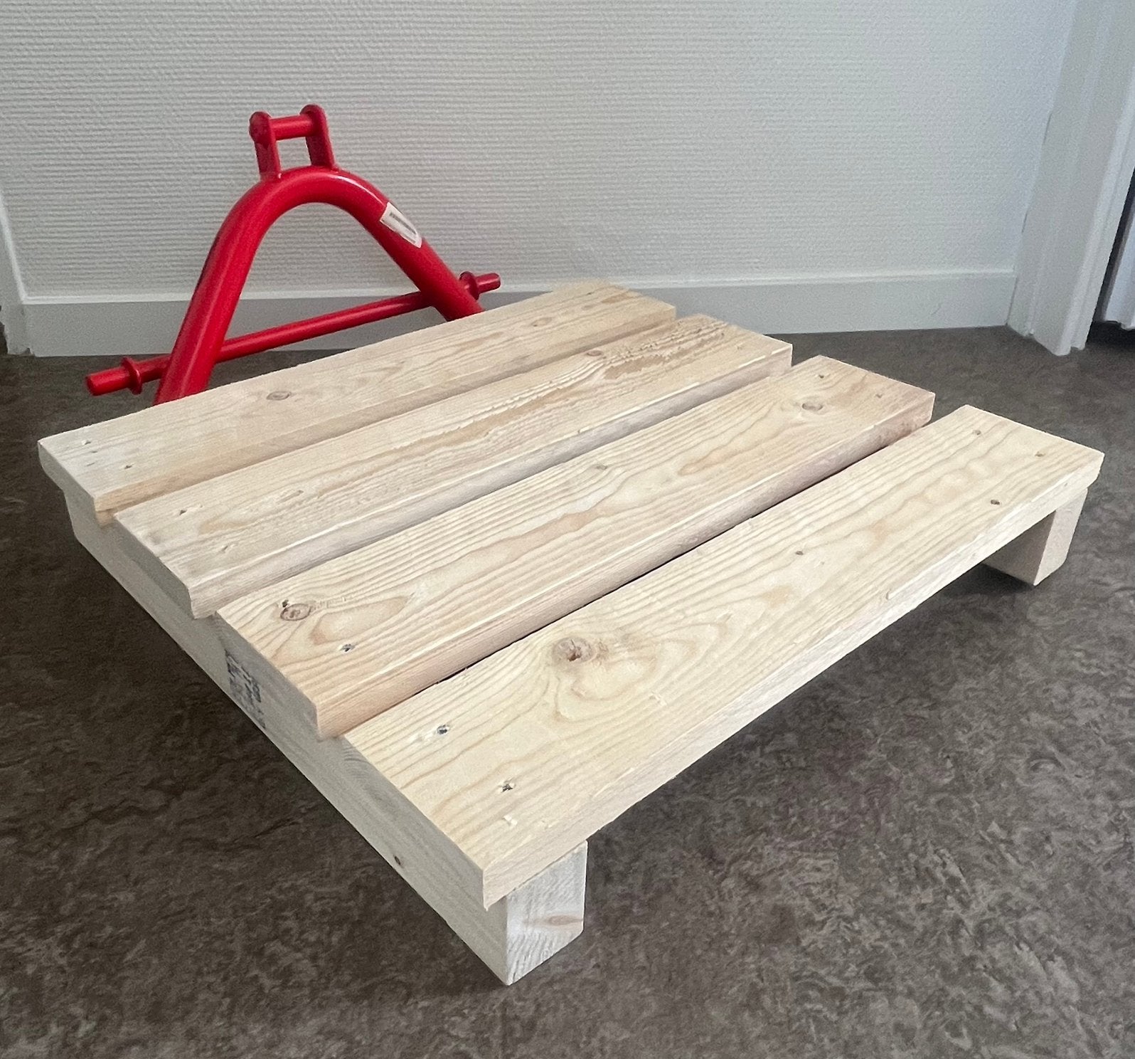 Berg skelter palletvork met pallet, Ophalen, Nieuw, Berg