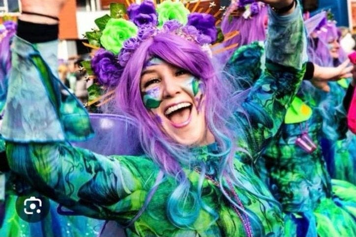 Kleurrijke Carnavalskostuums Raad v Elfjes loopgroep, Ophalen, Carnaval, Maat 46/48 (XL) of groter, Kleding