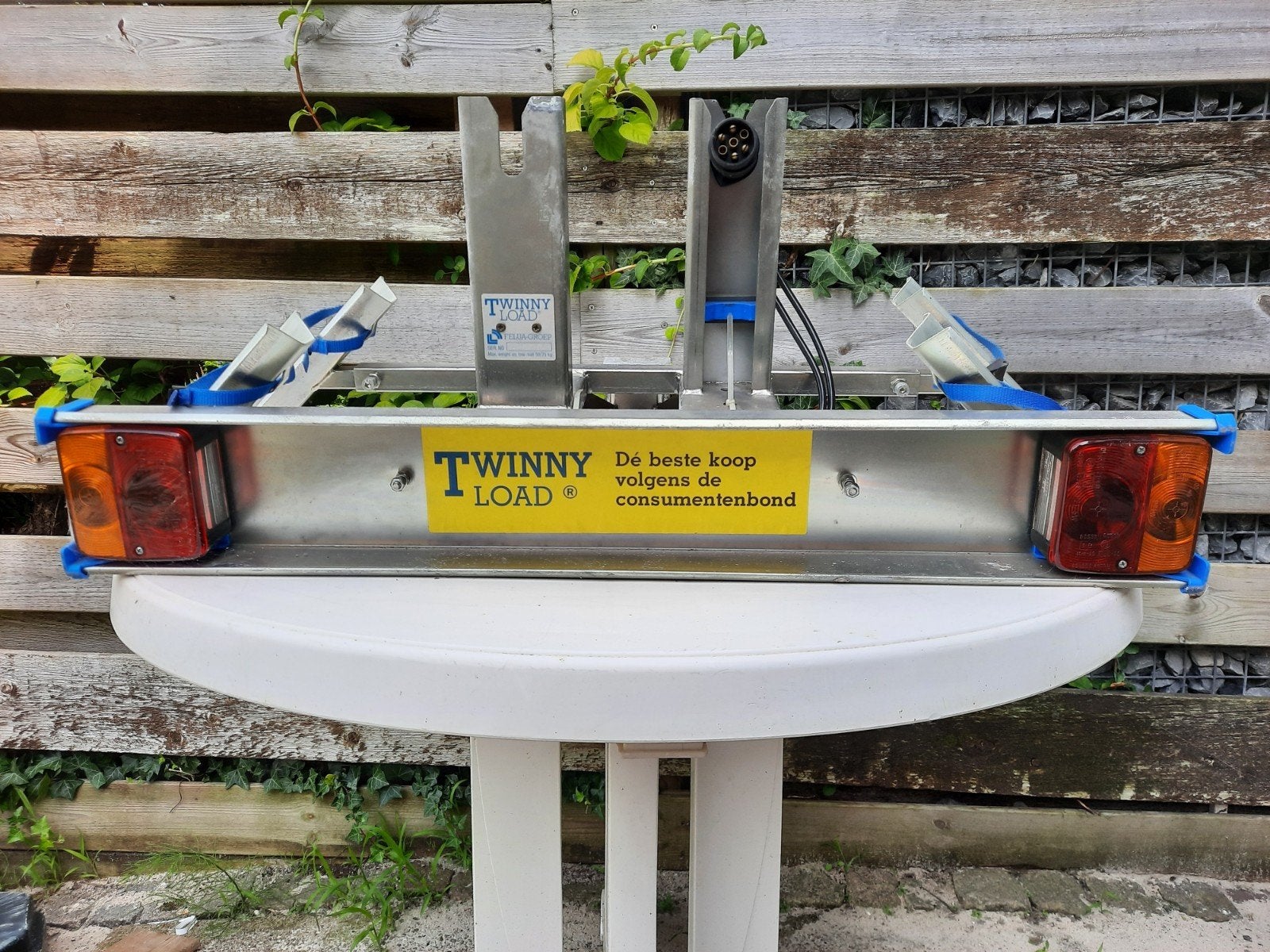 twinny load fietsendrager voor 2 fietsen met veel assesoires, Ophalen, Gebruikt, Trekhaakdrager
