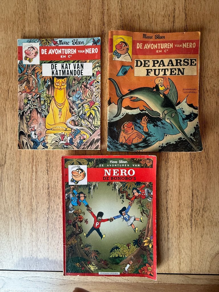 3 originele Nero strips – Marc Sleen, Boeken, Gelezen, Marc Sleen, Ophalen of Verzenden, Meerdere stripboeken