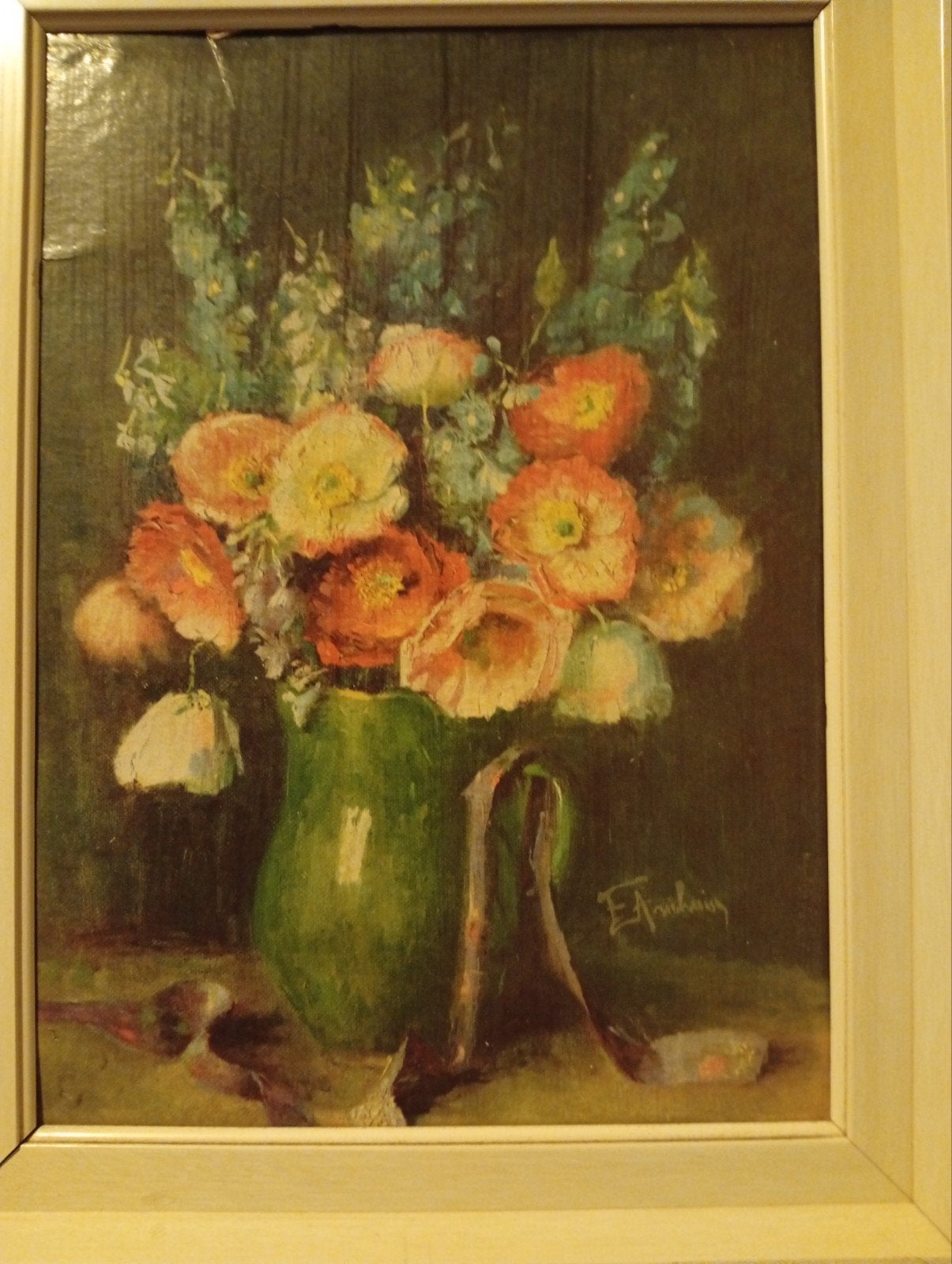 Bloemenstilleven in vaas, gesigneerd, Ophalen of Verzenden