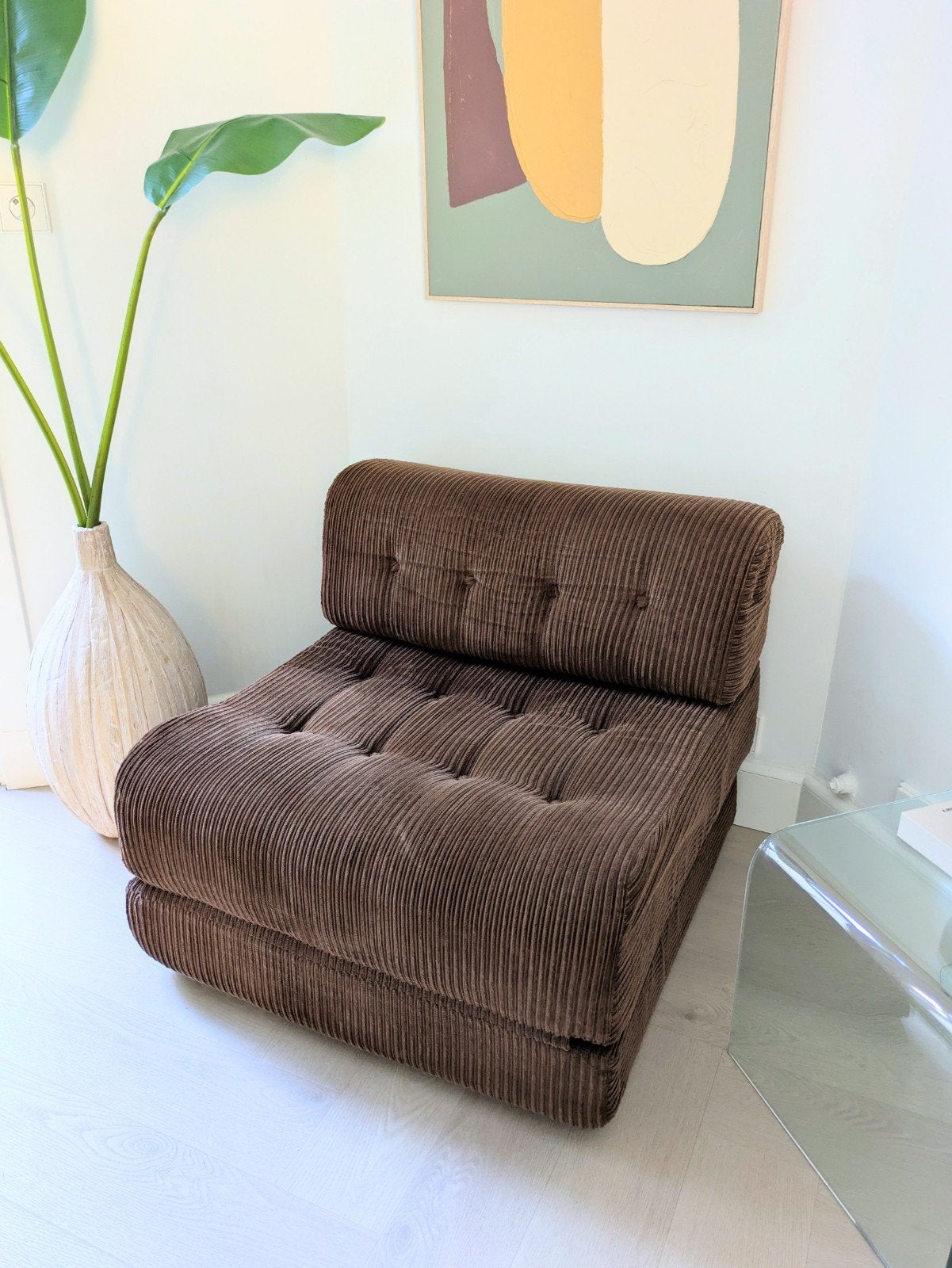 Prachtige vintage retro space age loungechair fauteuil, sofa, Huis en Inrichting, Banken | Sofa's en Chaises Longues, Ophalen