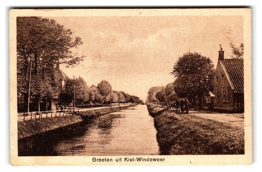 Kiel-Windeweer, Groeten uit Kiel-Windeweer, Ophalen of Verzenden, 1920 tot 1940, Gelopen, Groningen