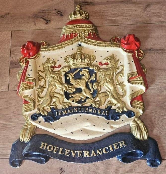 Gietijzeren Schild Hofleverancier 50 x 45, Ophalen of Verzenden