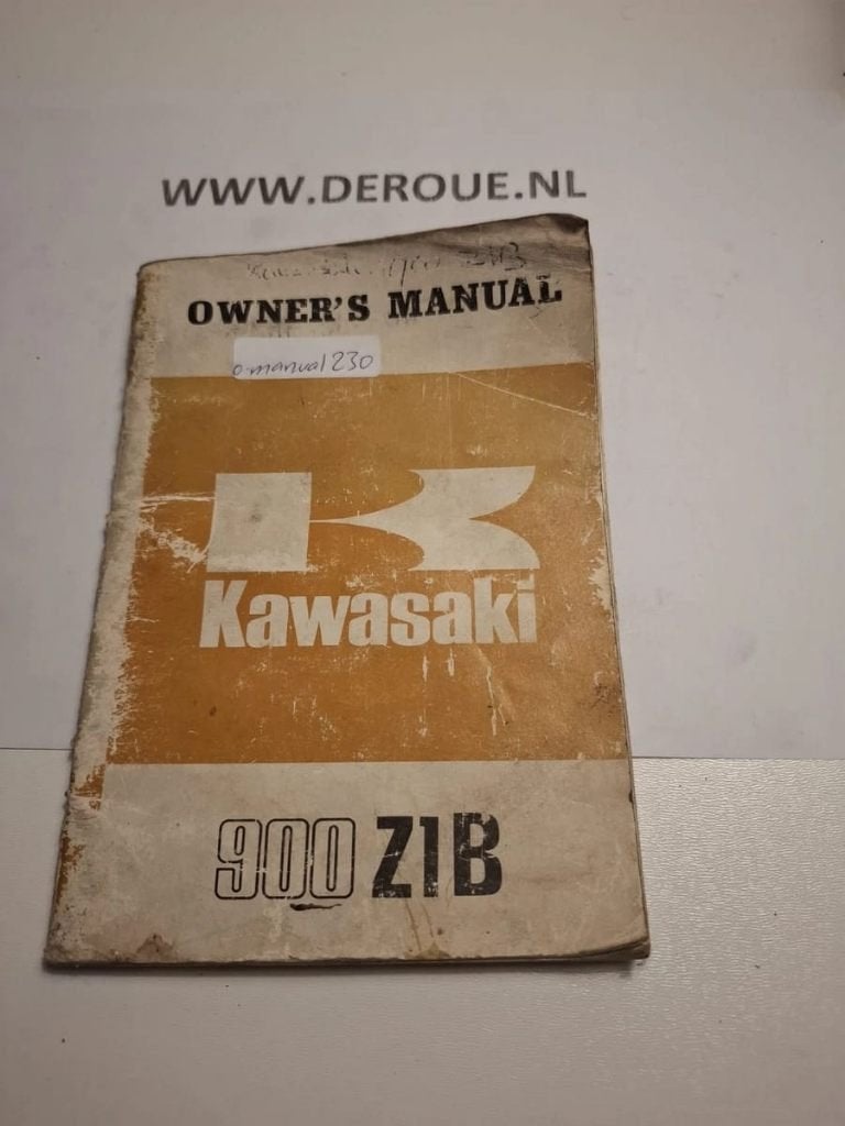 230 0WNERS MANUAL KAWASAKI 900 Z1B 1974 USED, Motoren, Ophalen of Verzenden, Kawasaki