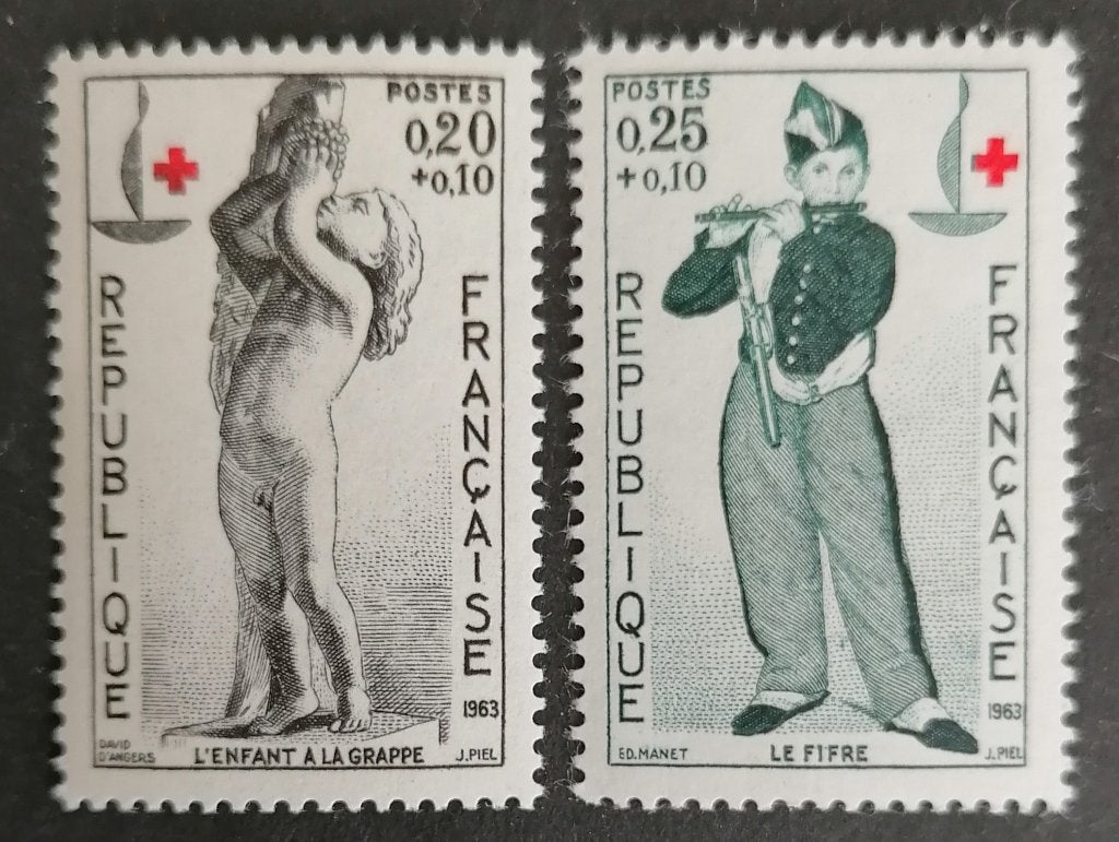Frankrijk - mi. 1454 + 1455 (1963), Ophalen of Verzenden, Postfris