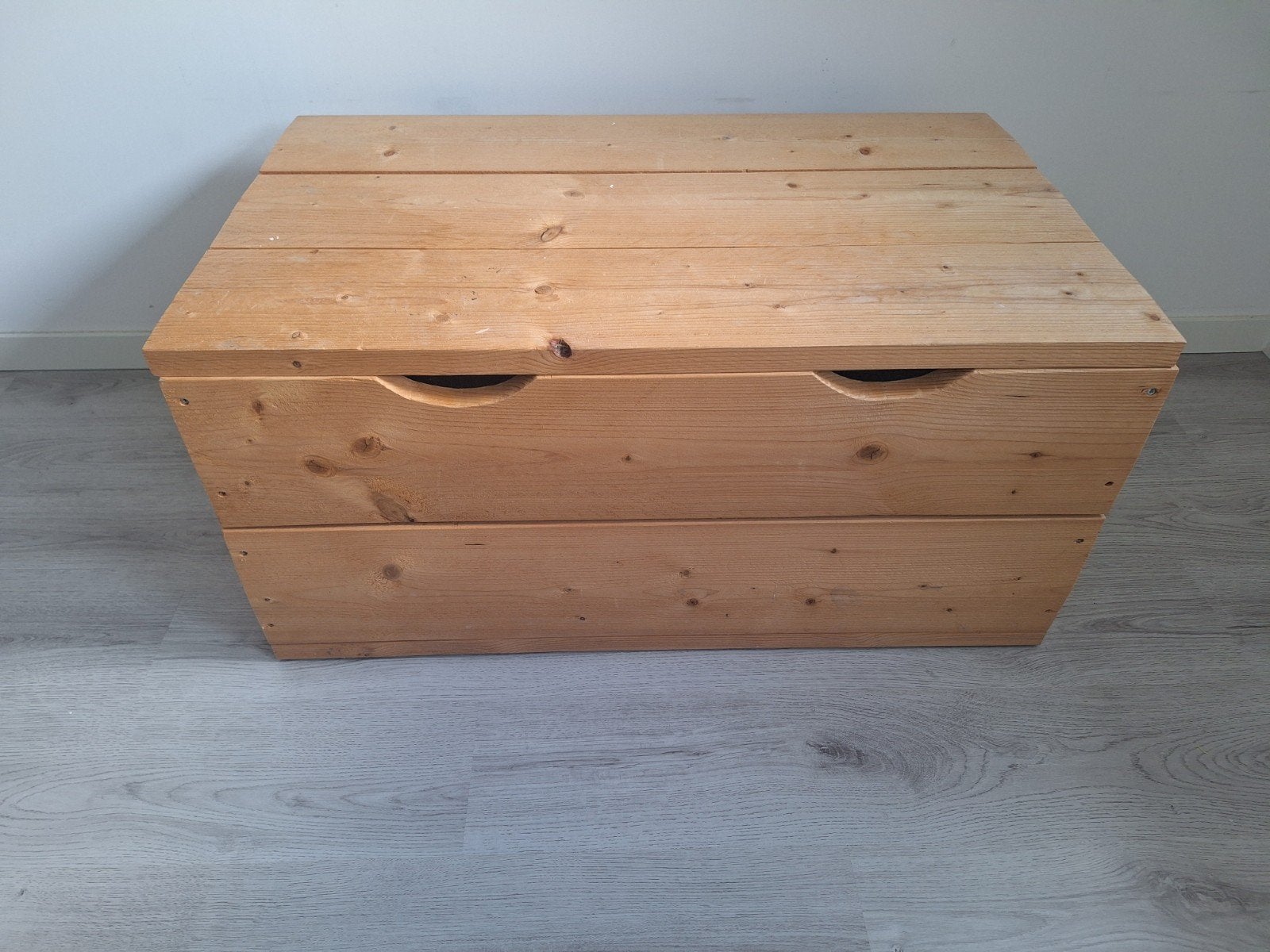 Houten speelgoedkist / opbergkist van steigerhout, Ophalen, Minder dan 50 cm, Gebruikt, 50 tot 100 cm