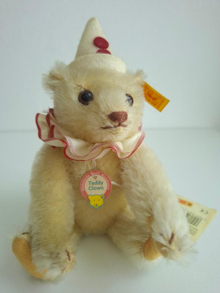 Steiff Historische Miniaturen Teddy Clown 1926, 16 cm, Verzamelen, Poppen, Ophalen of Verzenden, Zo goed als nieuw, Pop