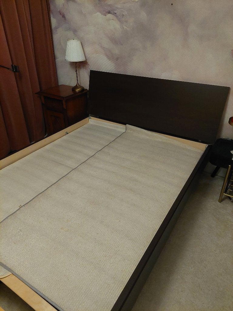 Bedframe, Ophalen, Gebruikt, Bruin, Tweepersoons