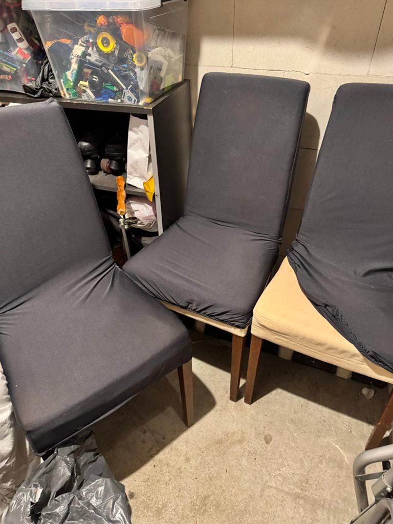 Trendhopper eetkamerstoelen - 3 stuks in goede staat, Huis en Inrichting, Stoelen, Ophalen, Gebruikt, Drie, Zwart