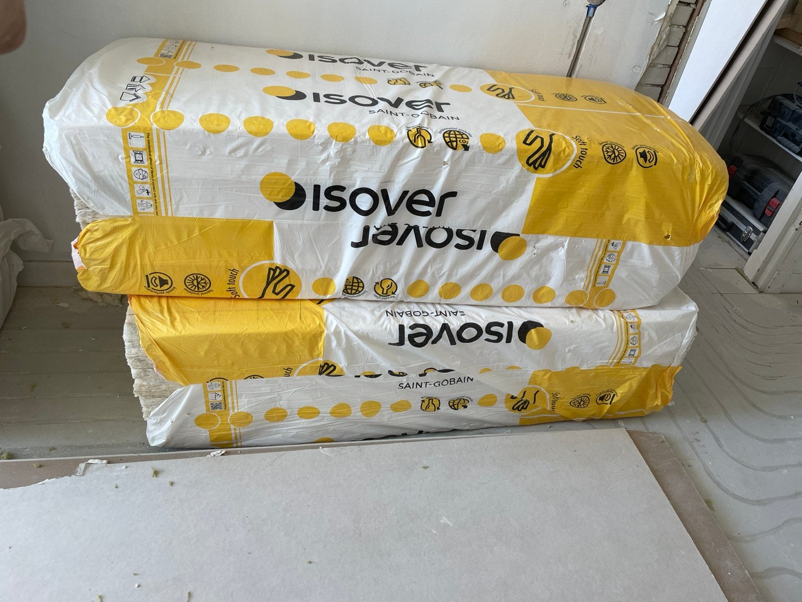 Isolatie - 2 pakken Isover – 120 mm – Rd 3,60 – 7,2 m², Ophalen, 12 cm of meer, 5 tot 10 m², Zo goed als nieuw