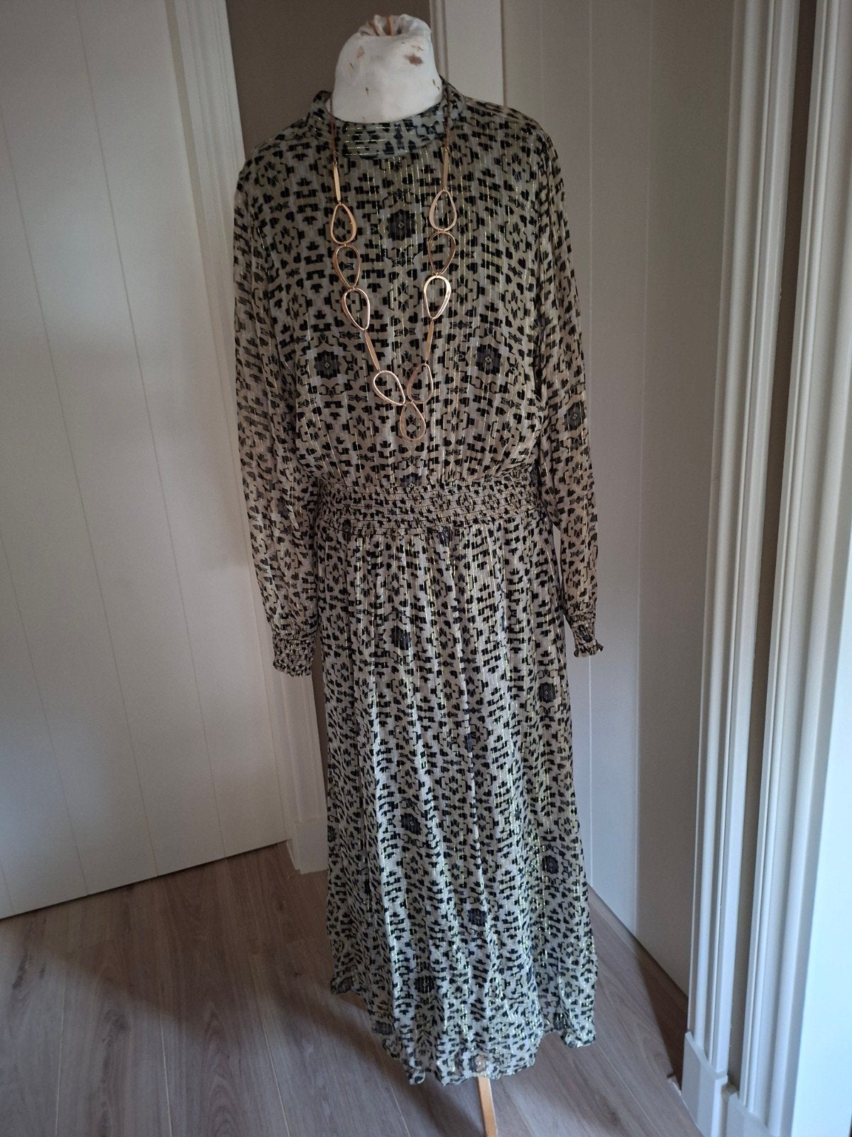 Aaiko Amsterdam Maxi Jurk Maat L, Meerkleurig, Maat 42/44 (L), Ophalen of Verzenden, Zo goed als nieuw