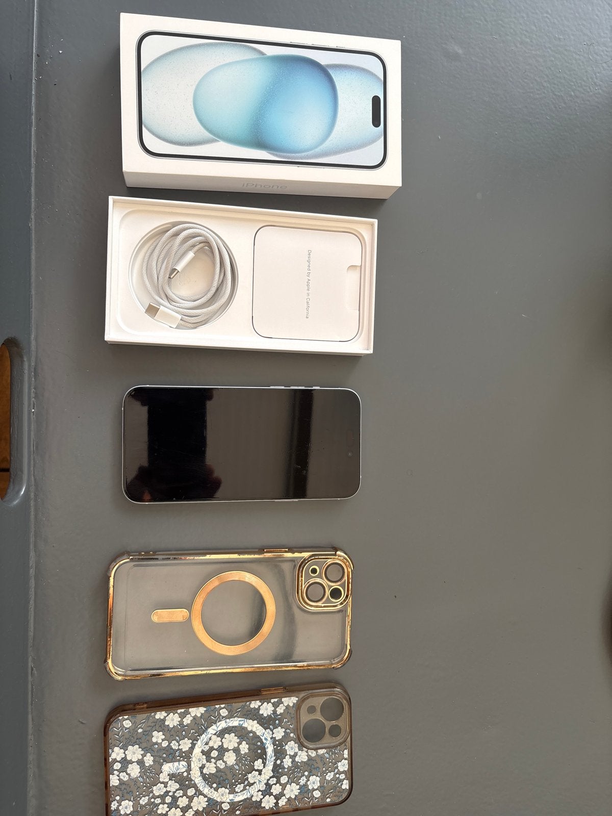 Nieuwe iPhone 15 plus met doos en accessoires, Telecommunicatie, Ophalen, 128 GB, 86 %, Wit