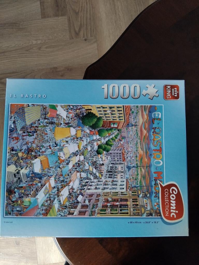 King Legpuzzel El Rastro Madrid 1000 stukjes, Ophalen, 500 t/m 1500 stukjes, Gebruikt, Legpuzzel