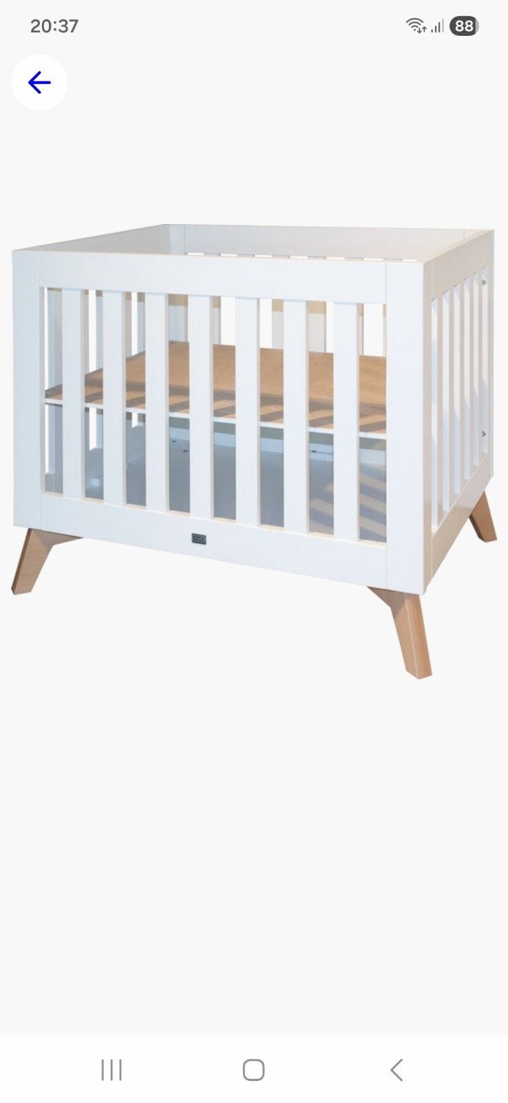 TWF Babybox met retro poten - wit, Ophalen