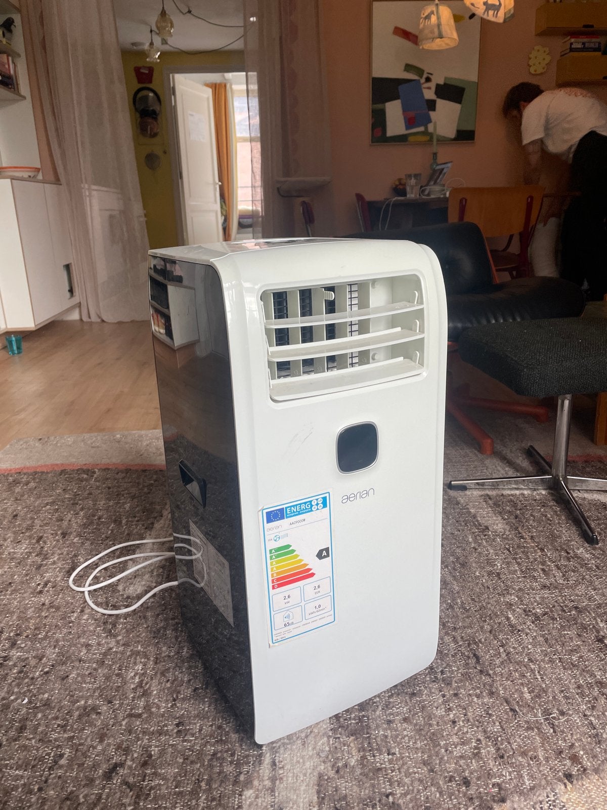 Aerian Mobiele Airco AAC9000W - Koelen en Ontvochtigen, Witgoed en Apparatuur, Ophalen, Gebruikt, Minder dan 60 m³, 3 snelheden of meer