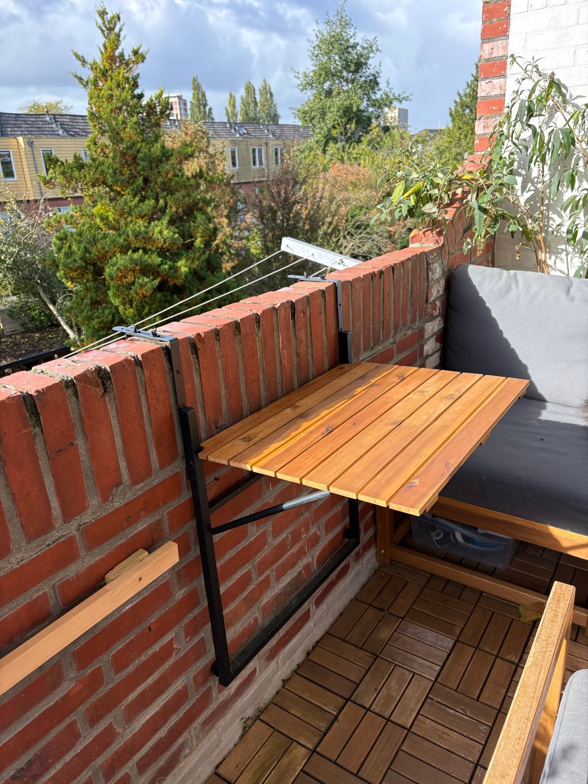 Indholt balkontafel van Jysk - Zo goed als nieuw, Ophalen, Zo goed als nieuw, Rechthoekig, Hout