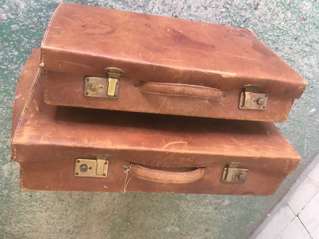 koffer set geheel tuigleer Kurt Freygang, Sieraden, Tassen en Uiterlijk, Slot, Leer, Ophalen of Verzenden, Zo goed als nieuw