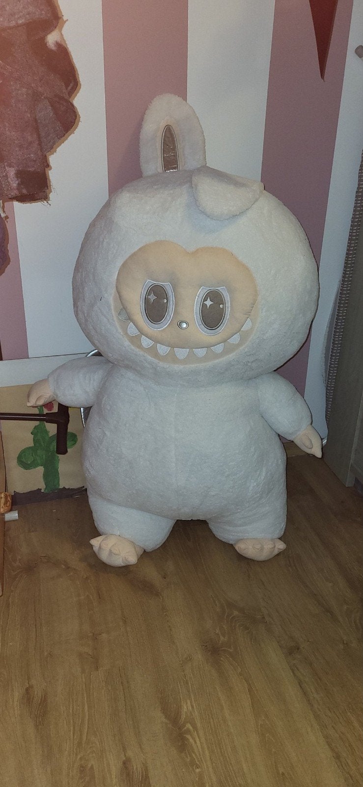 Labubu Zimomo Knuffel Wit - 135 cm, Ophalen, Zo goed als nieuw