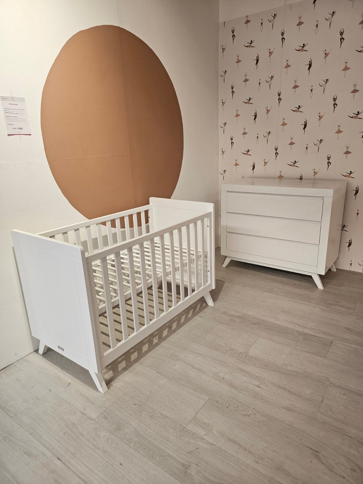 Bopita Anne ledikant 60x120 en commode, wit, Ophalen, Zo goed als nieuw, Jongetje of Meisje
